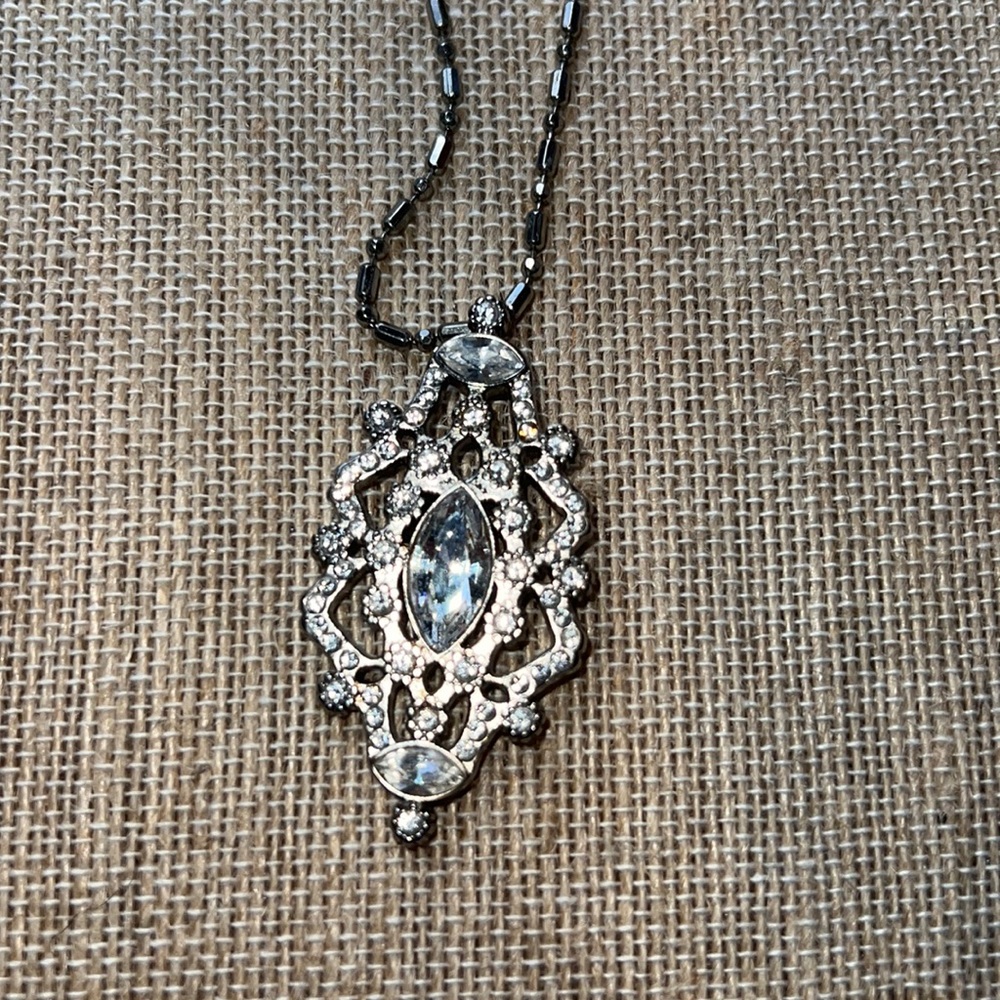 My flat in London necklace crystals and silver